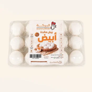 بيض البركة أبيض عبوة 15 بيضة